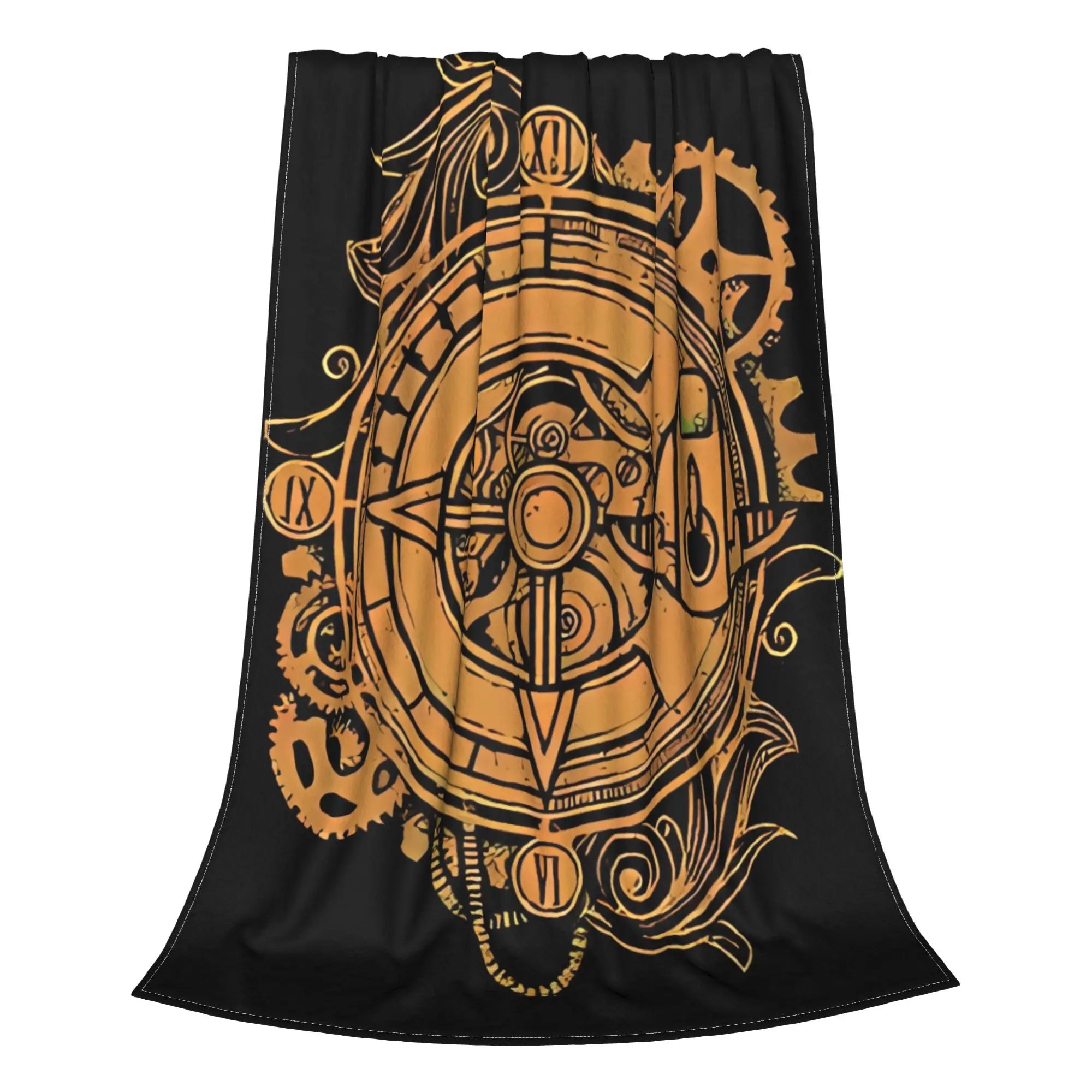 1PC Home Cute Room Decor Clock Epoch Blanket Throw Blanket Chrono Trigger Novelty Warm Blanket All Season