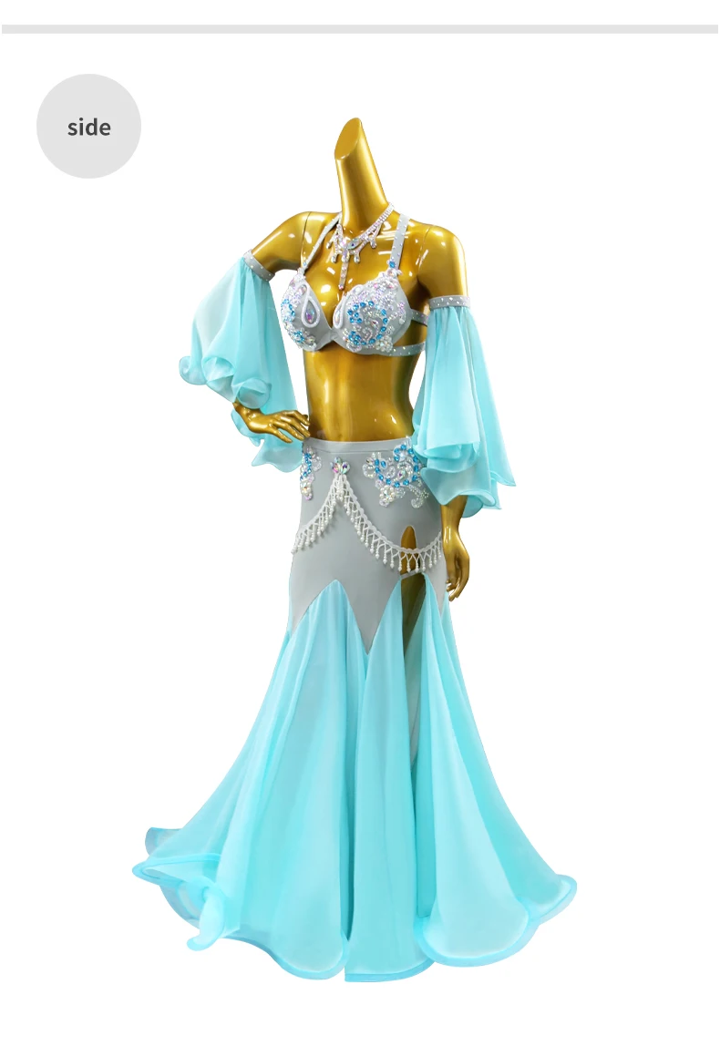 Bauchtanzkostüm für Damen, Bühnenkostüm, orientalisch, 2026, Übungskleidung, Zigeunerkleidung, Karnevalstanzkleidung für Mädchen, arabische Caderines, Baladi-Kleidung – Detail 8