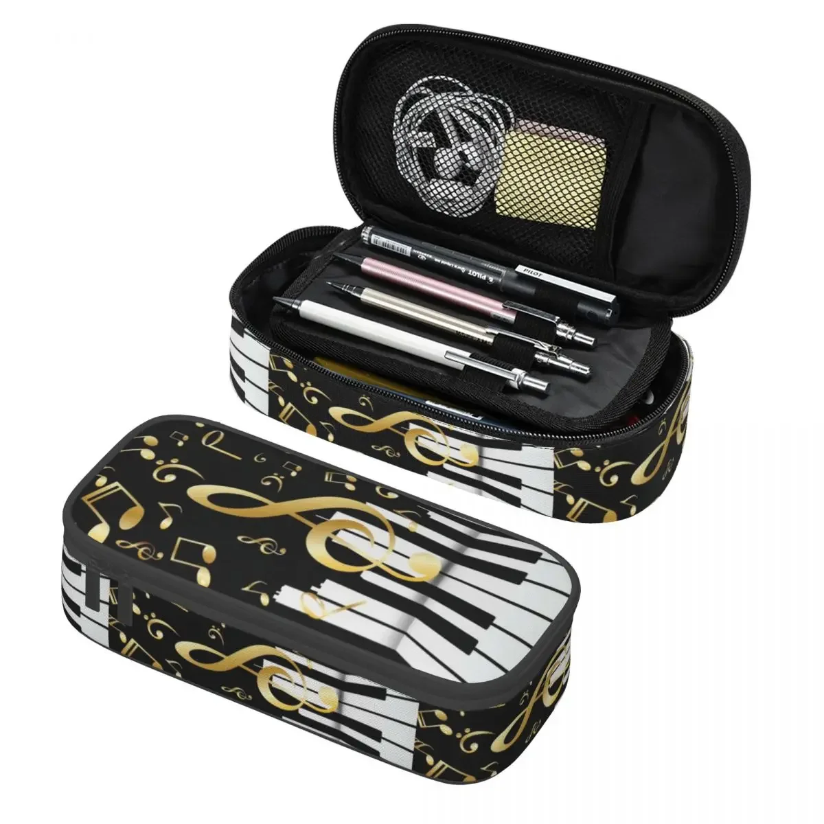 

Пенал с музыкальной нотой на заказ для мальчиков и девочек, большая вместительная коробка для ручек, школьные аксессуары