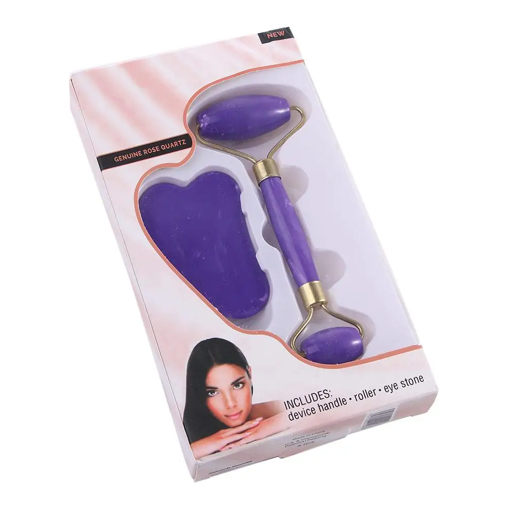 Relaxation Wrinkle Removal Face Lift Beauty Tool Slimming Neck Facial Massager Roller Double Head Roller Massager Guasha Board