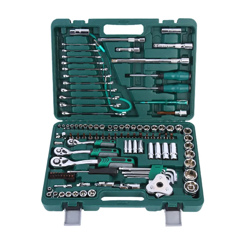 

Full Combination Vehicle Hand Tool Sets 121pcs Car Repair Tools Set Socket Wrench Set With Plastic Toolbox