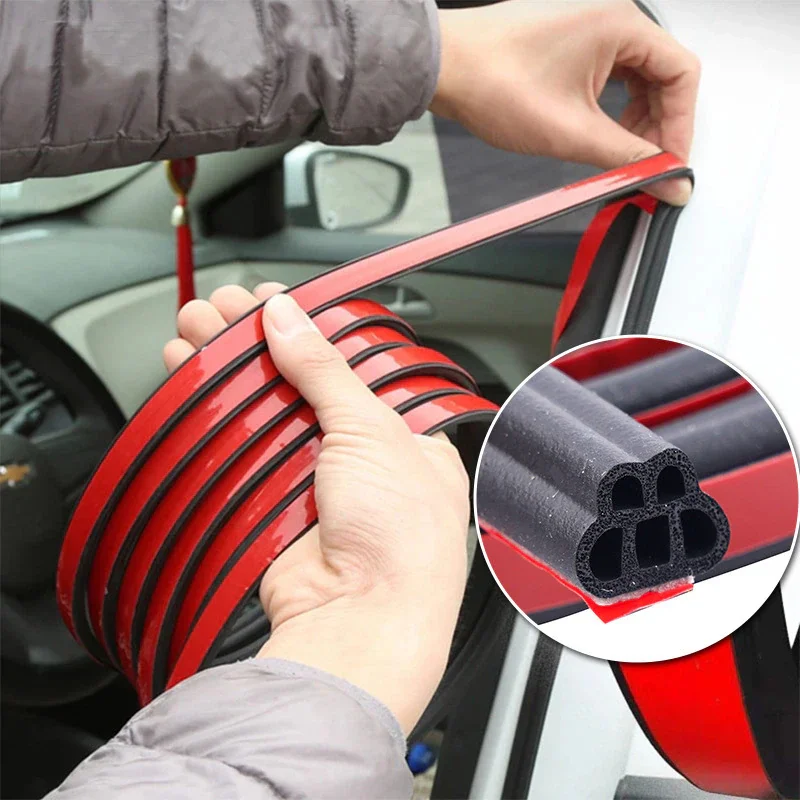 Car Door Rubber Seal Strips Auto Soundproof Sealing Stickers for Car Door Trunk Sound Insulation Self-adhesive Sealing Interior