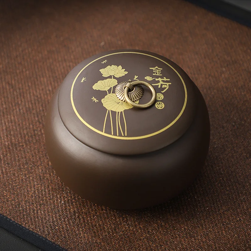 جرة شاي سيراميك مع غطاء صندوق خفيف حلوى محمول منزلي، صواميل سيراميك متعددة الوظائف، جرة تخزين المواد الطبية لحبوب القهوة