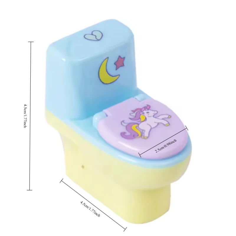 Taille-crayon créatif en forme de toilette, 1 pièce/3 pièces, licorne de dessin animé, fournitures scolaires, accessoires cadeaux pour la rentrée scolaire
