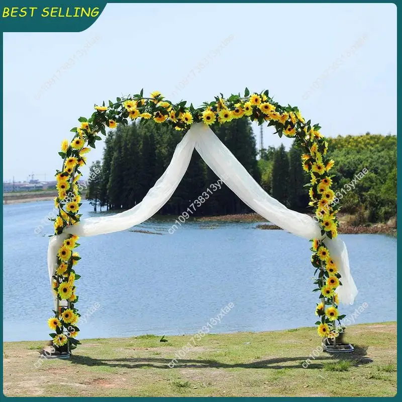 

N09R-10 шт. гирлянда подсолнечника искусственные цветы виноградная лоза искусственные шелковые солнечные цветы висячие лозы