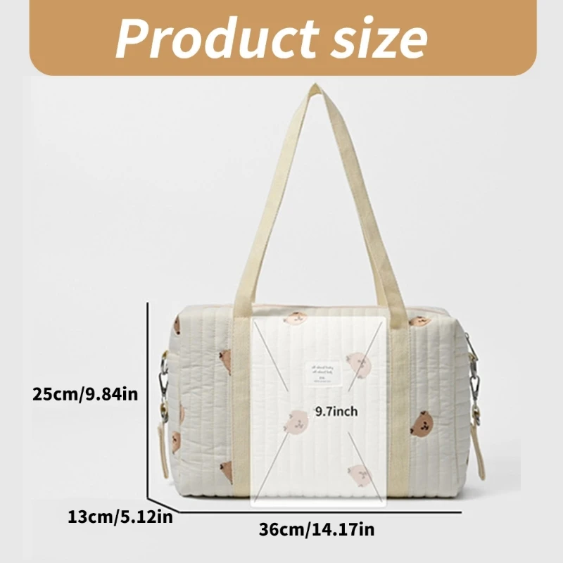 57EE Stylish Baby Strollers Organiser Bag, Fashioanble Diaper Case Bag with Embroidery for Parents Travel