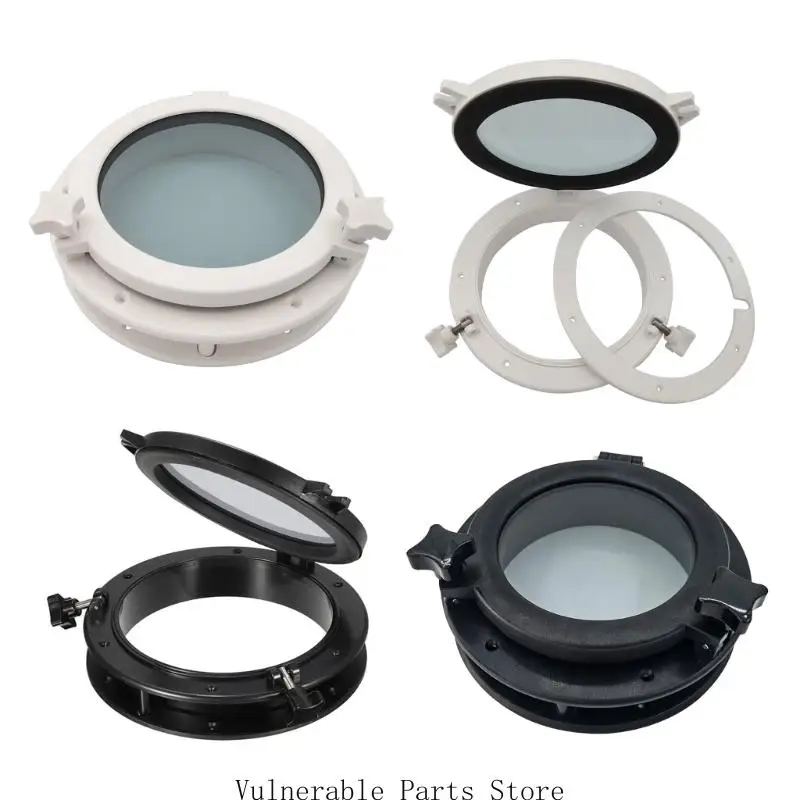 

Easy to Install Round Skylight Porthole Portlight Assembly 4mm Tempered Glass Corrosion Resistant for Marine Use