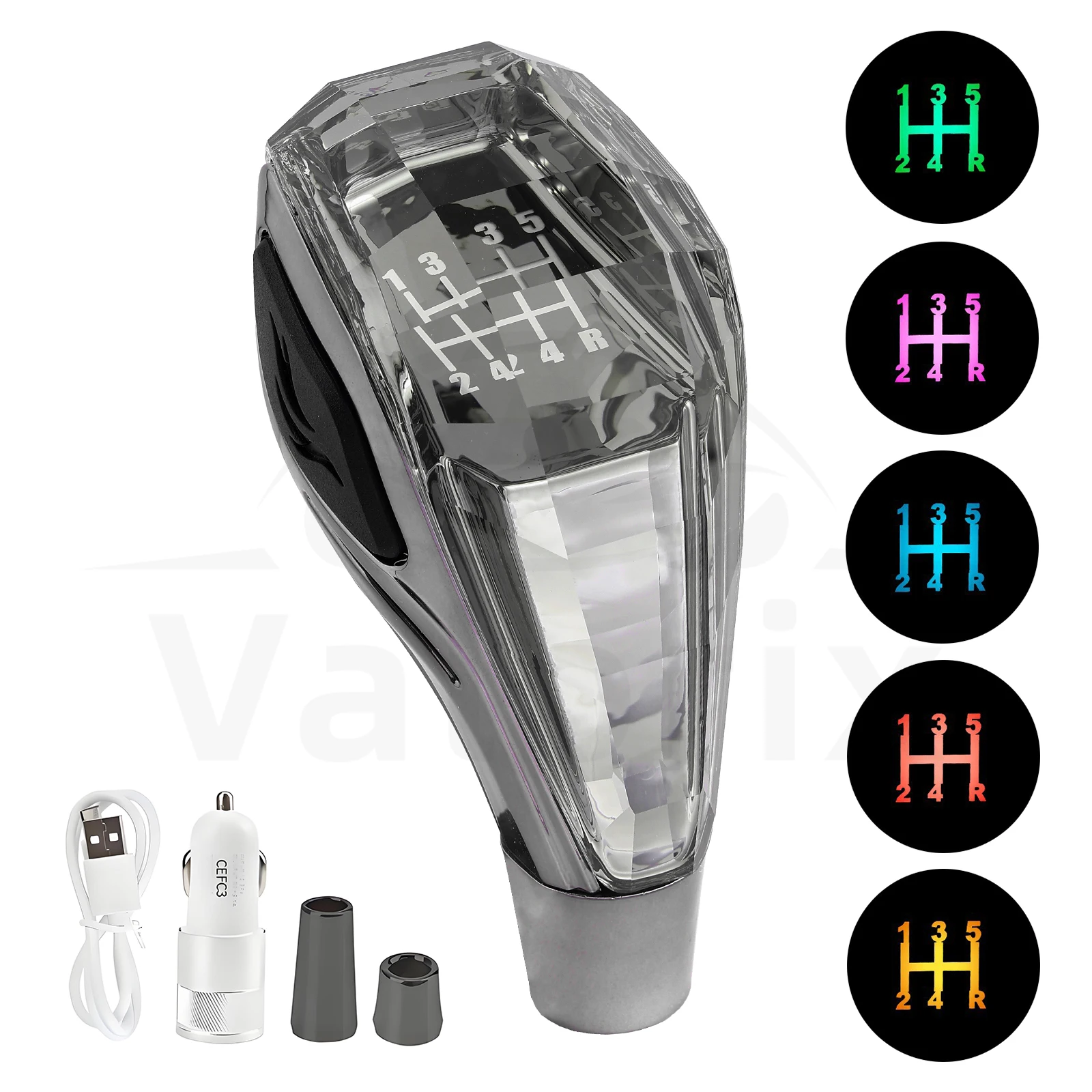 

New LED Fully Automatic Crystal Shift Knob For Toyota, Kia, Mitsubishi, Hyundai Universal Models, One Piece Dropshipping