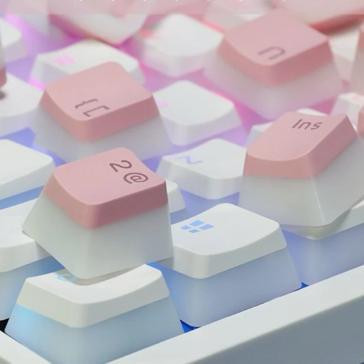 Korean Keycaps Set PBT Key Cap Shine Through Backlit Keycaps OEM Profile For MX Switch Mechanical Keyboard Caps