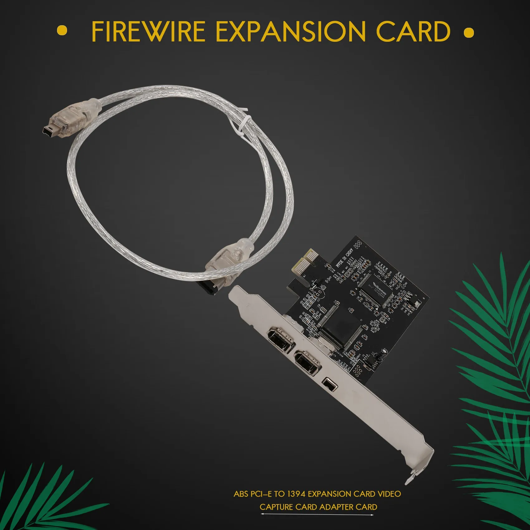 1394 Firewire Card,Pcie 3 Ports 1394A Firewire Expansion Card, PCI Express To External IEEE 1394 Adapter Controller-N35R