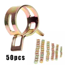 50 Pcs Fastener 5mm 6mm 7mm 8mm 9mm Spring Clip Fuel Water Line Hose Pipe Air Tube Clamps Fuel Water Tube Clamps Fastener