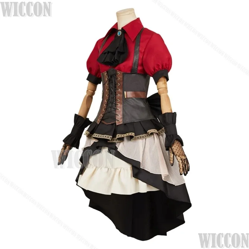 

a7d@Togawa Sakiko Anime BanG Dream Ave Mujica Cosplay Costuem Blue Wig Lolita Dress Mask Women Girl Halloween Roleplay Customize