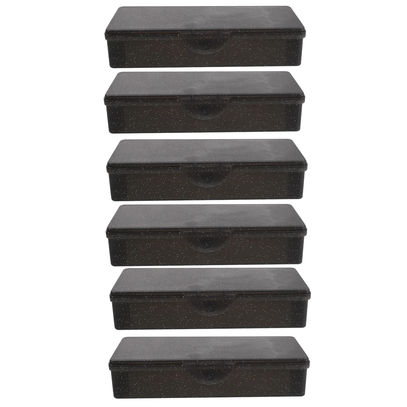 6pcs Stackable Plastic Makeup Storage Box Travel Organizer Portable Container For Beads Crayons Art Supplies