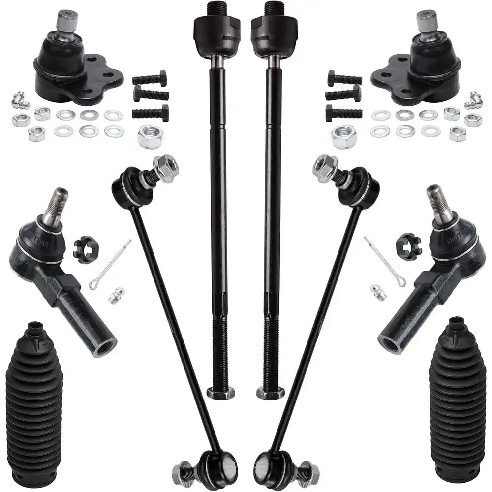 10pc Suspension Kit for Saturn L100 L200 L300 LS LS1 LS2 LW1 LW2 LW200 LW300, Sway Bar End Links, Lower Ball Joints, Tie Rods, a