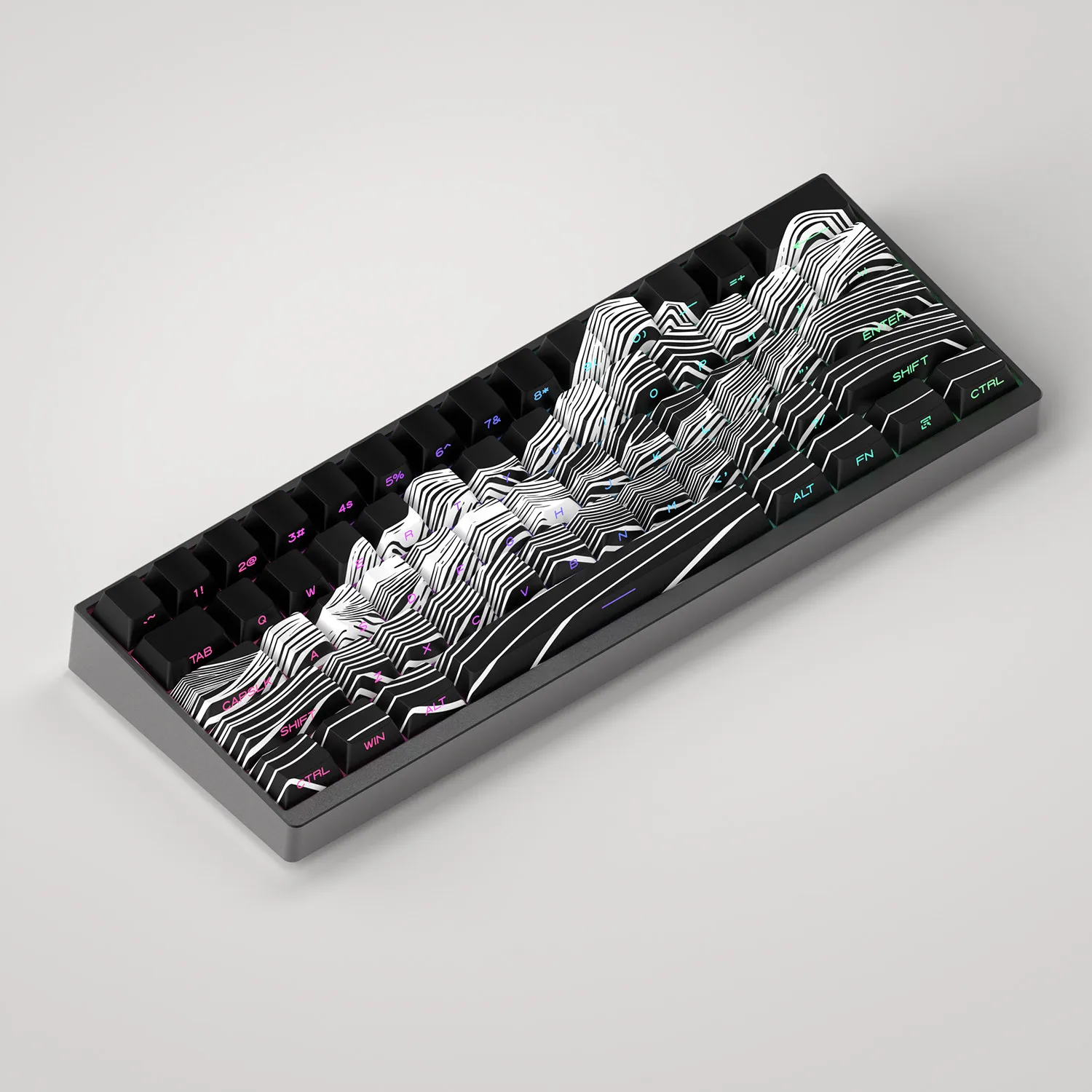 Alpine keycaps Original height Side engraved light-transmitting keycaps Side transparent adaptation Mega lion MAD60 MAD68