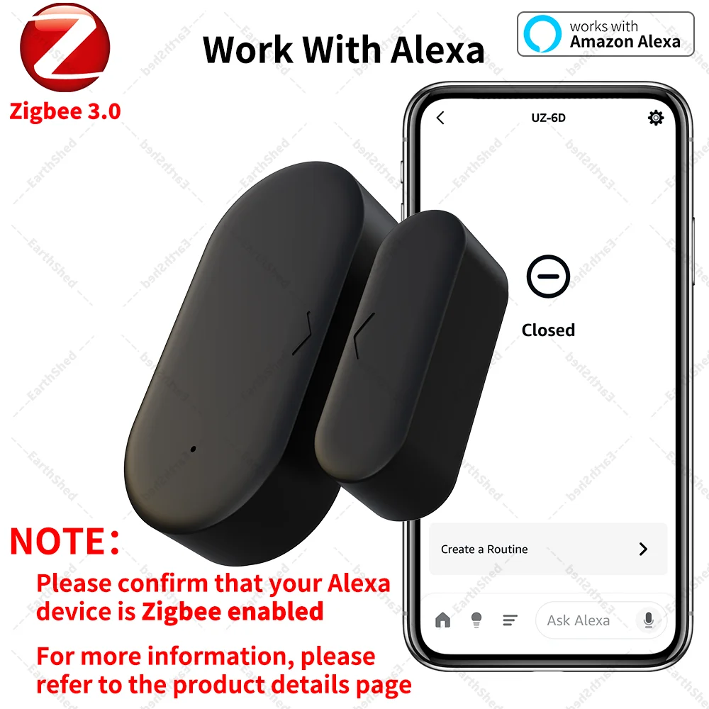Zigbee 3.0 Door Sensor Window Sensor Contact Sensor Zigbee Hub Required work with Home Assistant Yandex Alexa ZHA Zigbee2MQTT image 2