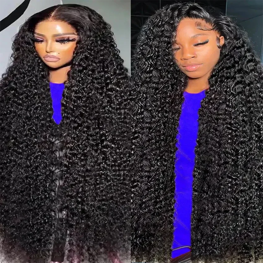 Deep Wave Brazilian 13x6 Water Curly Remy Lace Front Wigs 13x4 Lace Frontal Human Hair Wigs 42Inch Preplucked For Women On Sale