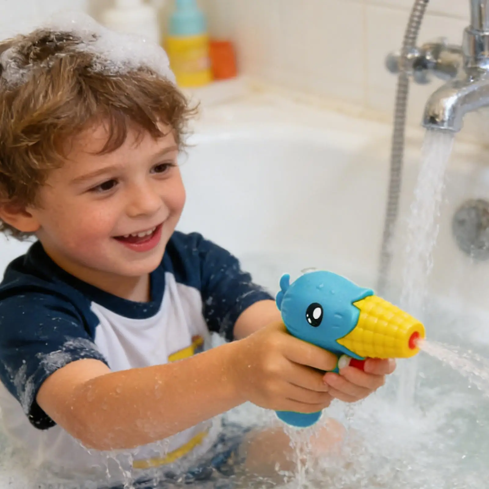 

Мультяшный водный пистолет-пушка в форме кукурузы, летний, для бассейнов, для взрослых и детей, для игр на улице, подарок