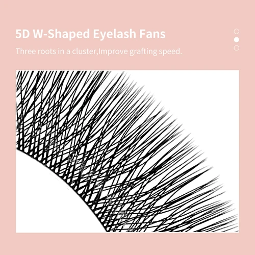 Imagen 2 del producto DIYDAY-extensión de pestañas en forma de W 5D, pestañas 5D de volumen, súper suaves, naturales, densas, maquillaje de extensión de pestañas