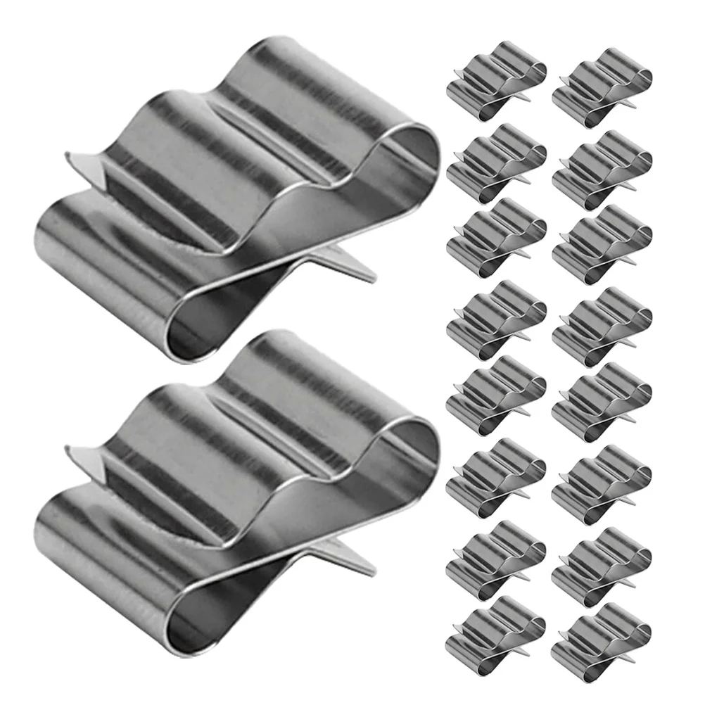 30pcs Clips Solar Panel Cable Clamps Photovoltaic Cable Retainers Stainless Steel For Residential Commercial Solar Installations