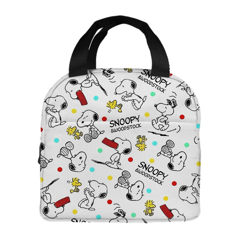 Snoopy torby na Lunch kreskówka folia aluminiowa worek ryżu posiłek pojemnik na lód opakowanie Anime mody studentów Bento torebka na Lunch prezent