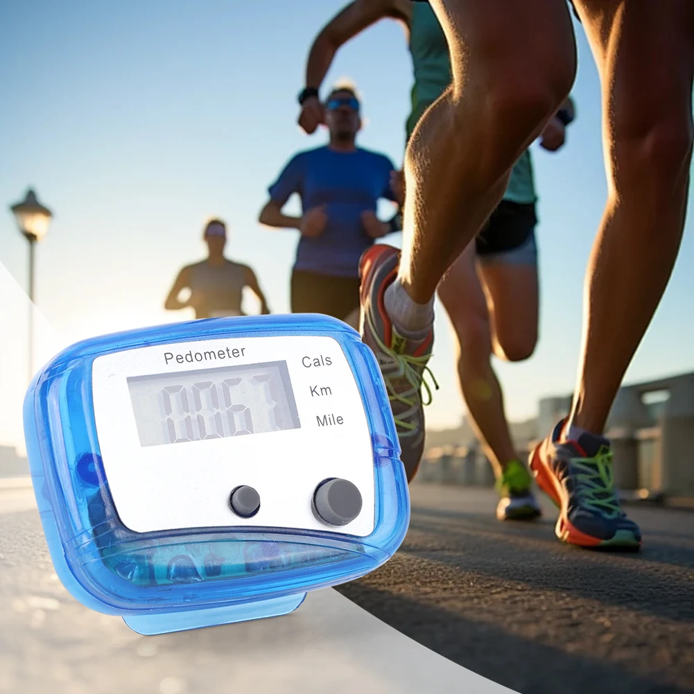 Walking Pedometer Clip On Step Counter Mile Kilometer Calorie Calculation Walking Step Counter for Adults Kids Seniors
