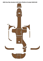 2006 Sea Ray 240 Sundeck Swim Platform Cockpit Pad Boat Customized EVA Foam Faux Teak Deck Floor Mat Boat Accessories