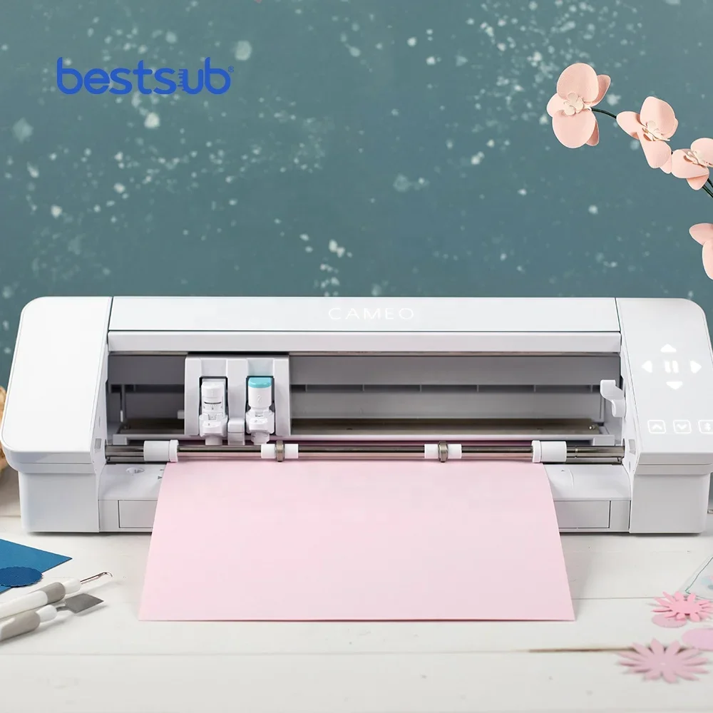 

BestSub Custom Sticker Cutter SILHOUETTE Newest Cutter Plotter CAMEO 4 paper vinyl Cutting Plotter Machine