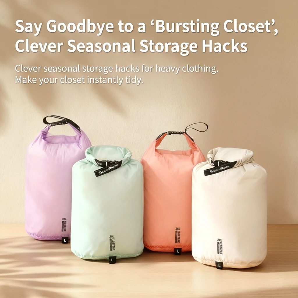 

3Pcs/Set Waterproof Dry Bag Travel Storage Pouch Lightweight Clothes Organizer for Suitcase Swimming Gym Bag Large Capacity