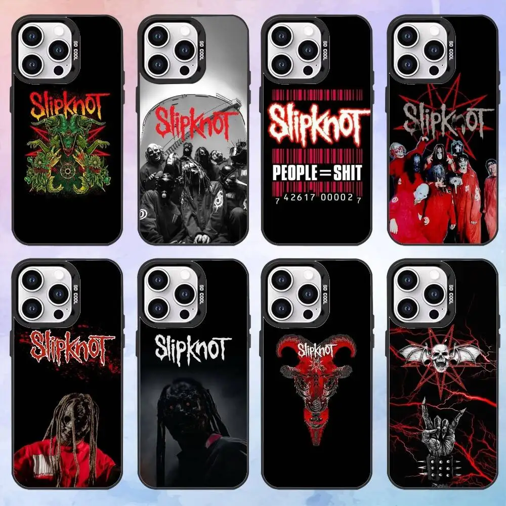 

M-My S-Slipknot Ban Phone Case For iPhone17,16,15,14,13,12,11 Plus,Pro Max Black Candy Matte Shockproof Cover