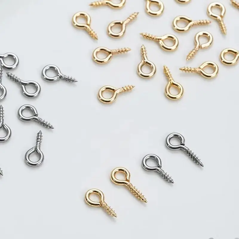 Non-fading Stainless Steel Sheep's Eye Nail Titanium Steel Thread Horn Bead Holder Accessories DIY Handmade Jewelry Material