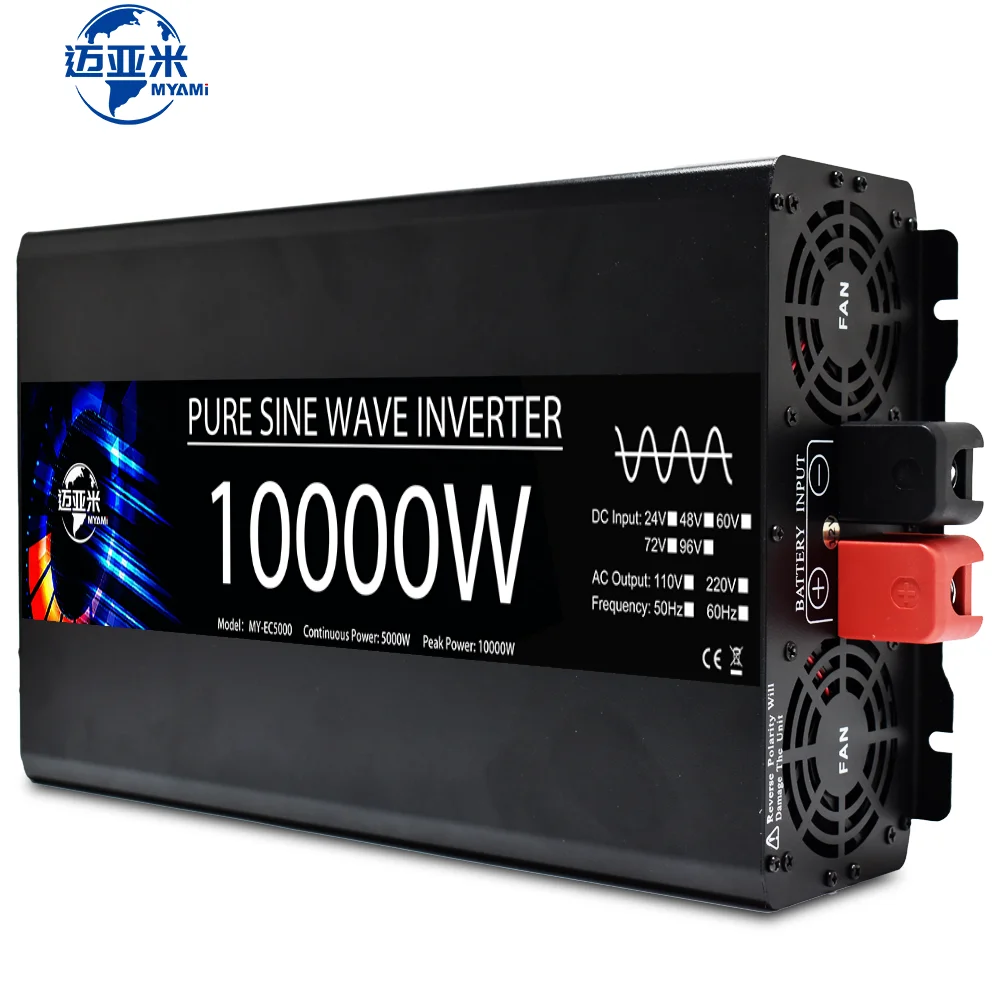 

10000W 8000W Converter Pure Sine Wave Inverter 6000W 5000W 4000W 3000W 2000W 12V 24V Power Inverter For Solar Car