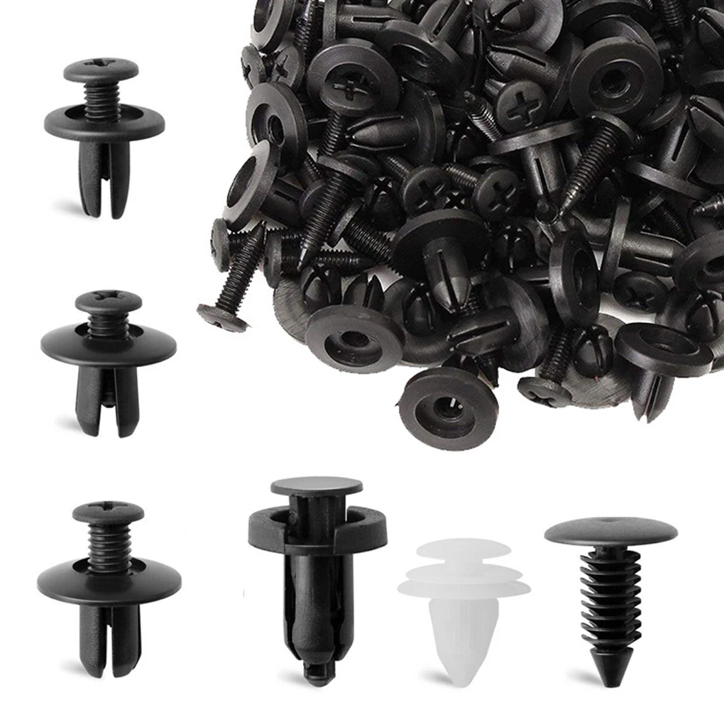 100pcs Mixed Auto Fasteners Car Bumper Clips Fasteners Rivet for Renault Initiale Fluence Alpine Wind R-Space 2 3.2