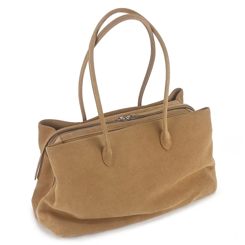 

Niche 2025 Autumn Winter New Products Suede Tote Commuter Design Hand-held Underarm Bag Shoulder Messenger Bag Large Capacity
