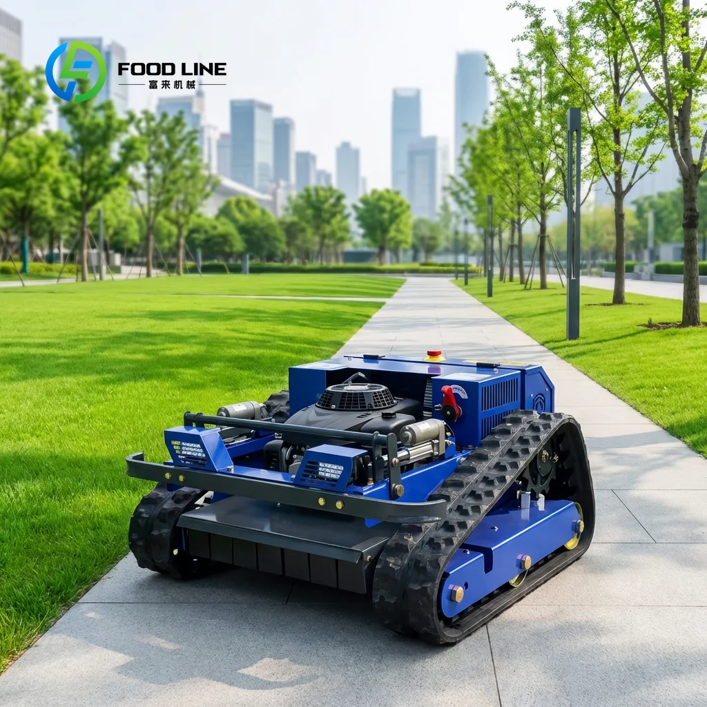 

Track Lawn Mower All Terrain Battery Powered Self-Propelled Electric Garden Crawler Mower Grass Cutter