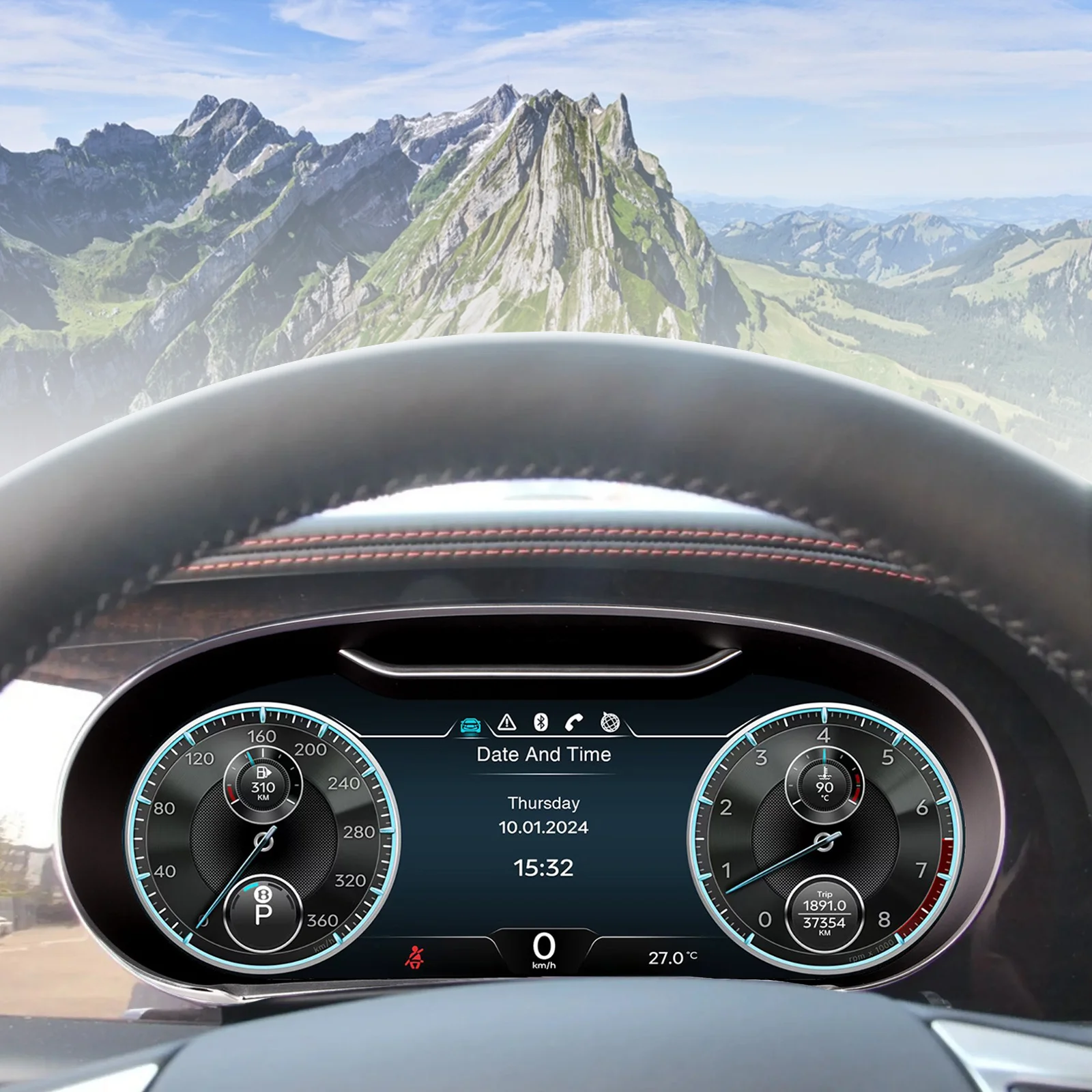 

12,3-дюймовый цифровой приборный кластер для Bentley Flying Spur Continental GT 2012-2017, спидометр на приборной панели, Carplay