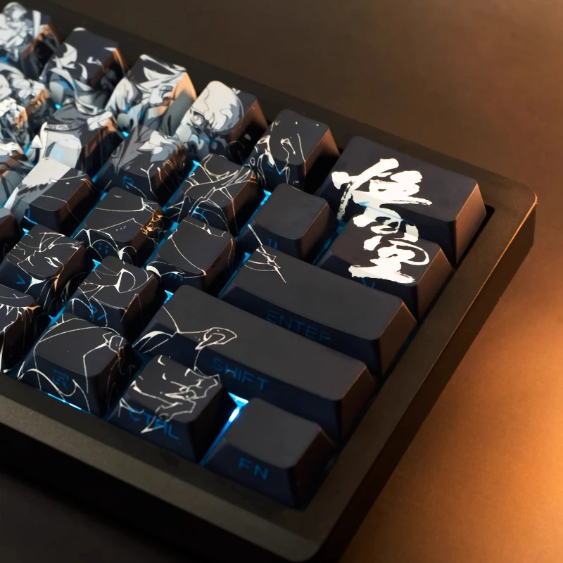 Black Myth:Wukong Theme Keycaps Set Resin Sublimation Cherry Profile Keycaps for Mechanical Keyboard Accessories Custom Key Caps