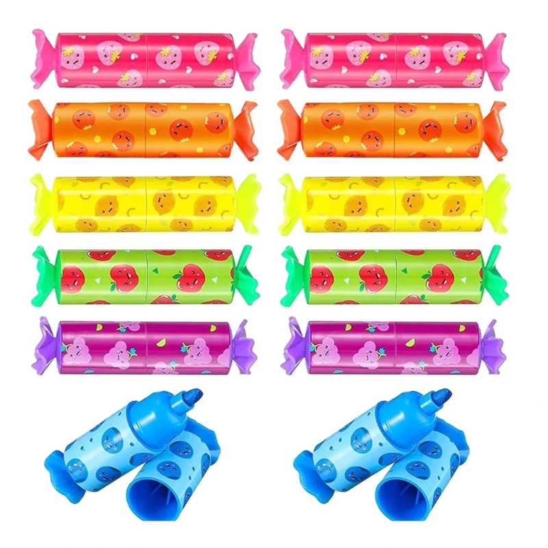 96GE 12 قطعة شكل الحلوى قلم تحديد حجم الجيب قلم تحديد التجفيف السريع لتقويم مجلة سكرابوكينغ #5