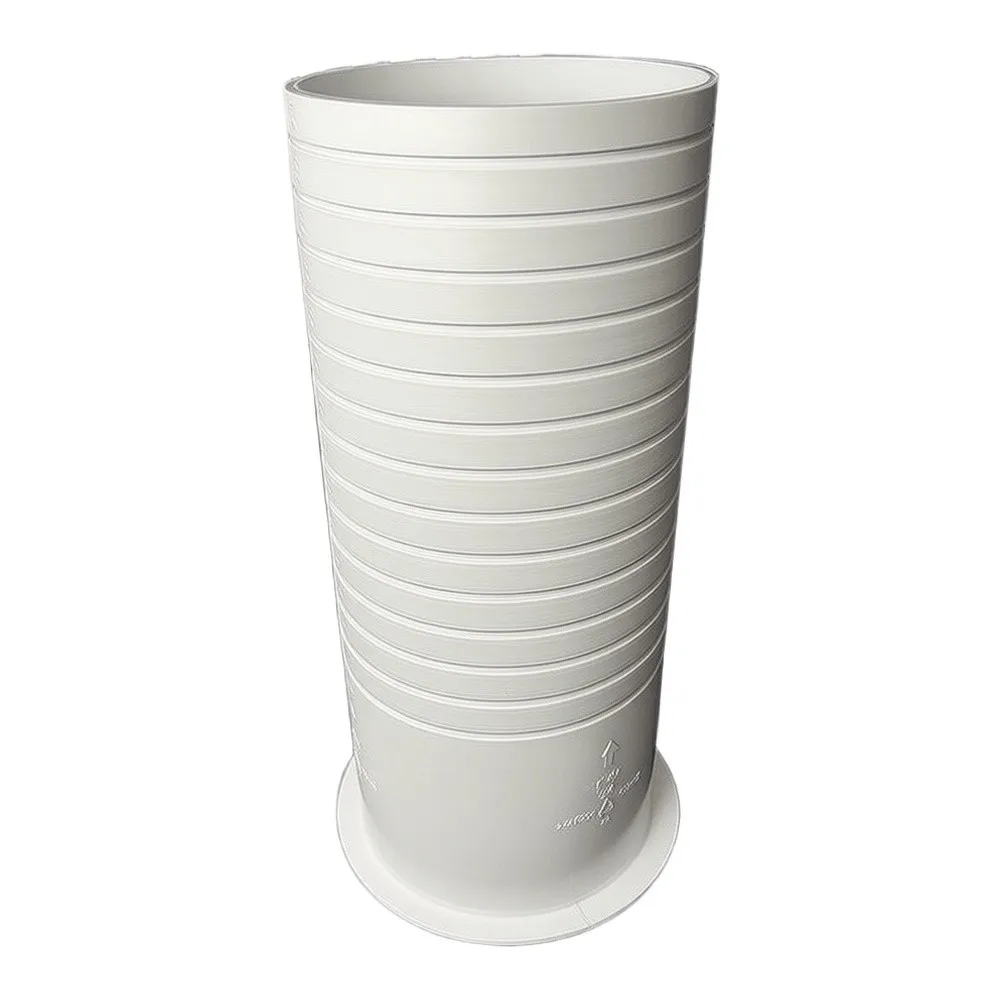 White Plastic Wall Cap for AC Pipes 20.6cm Long 9cm Diameter Through-Wall Sleeve for Copper Pipes Wires and Hoses
