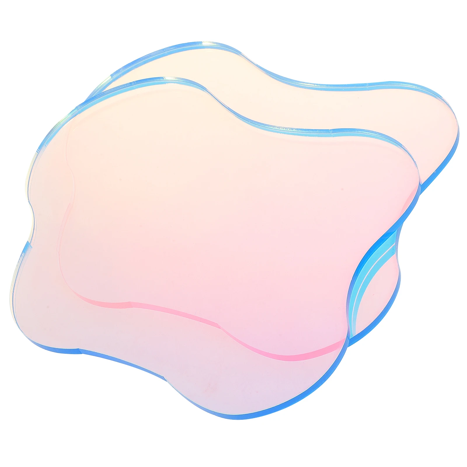 

2Pcs Acrylic Decor Acrylic Coaster Transparent Material Protective Pad Storage Dish Table Decor Jewelry Making Kit