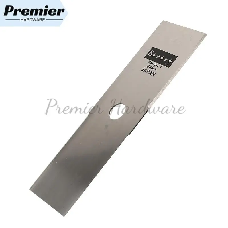 2T Rasenschneider-Ersatzklinge aus weißem Stahl – 1 gerades Freischneider-Teil für Rasenmäher