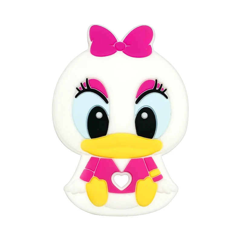 1pcs Disney Silicone Baby Teething Food Grade Cartoon Silicone For Necklaces Baby Teether Toy Nursing Gifts