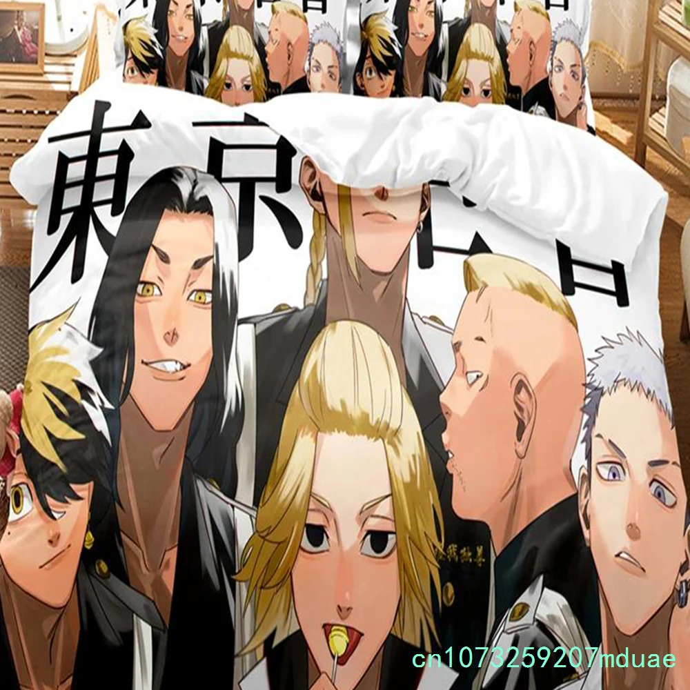 New Anime Tokyo Avengers Bedding Set Game 3d Print Bed Linen Quilt Soft Duvet Cover Sets Home Textile Queen King Size Girl Kids