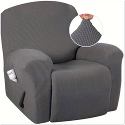 Super Stretch Recliner Sofa Cover Shape Fit Non-Slip Reclining Sofa Cover Fits Standard Queen Size Recliner