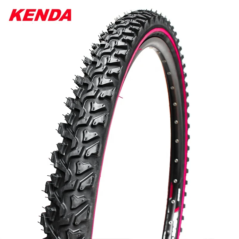 2PCS KENDA K849 24/26inch Mountain MTB Bicycle Tyre BMX 24*1.95/26x1.95/2.1 Black Red Line Thickened Cross-country Tire