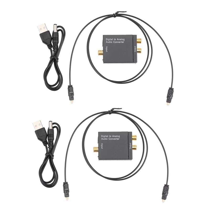 RISE-2X Digital Optical Coaxial Toslink Signal To Analog Audio Converter Adapter RCA SV