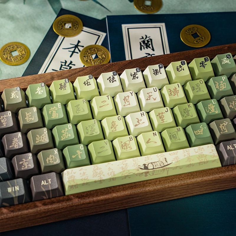 

Climbing The Spring Mountain Theme Keycaps Set PBT Cherry Profile Custom Original Handmade Keycaps for Mechanical Keyboard Gift