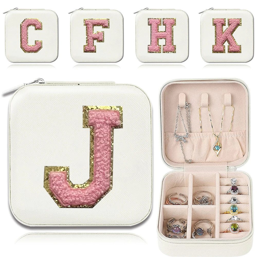 Portable Jewelry Box Organizer Display for Women's Earrings Necklace Ring Pu Leather Storage Jewelers Case Travel JewelBox Cases