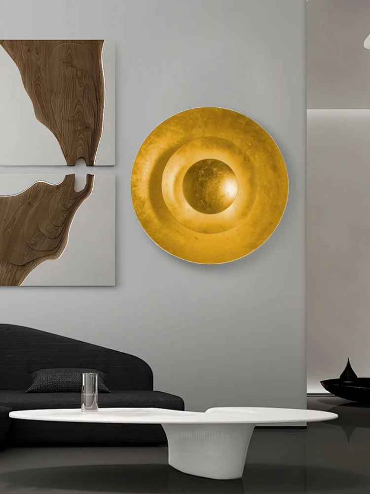 Lámpara de decoración de Pared Vintage italiana, candelabro de Pared de diseño Simple creativo dorado, Lampara Pared Led de lujo para fondo de sala de estar