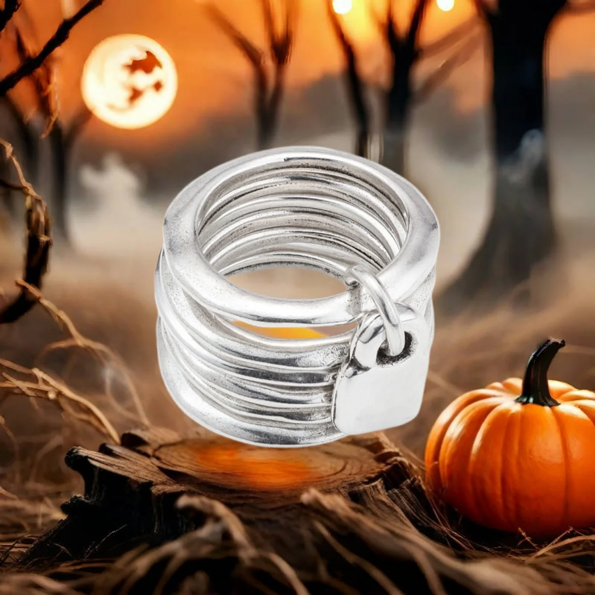 

2025 UNOde50 Europe and America Original New Product Jewelry silvery Fashion Personality Six Rings Detachable Ring Women's Gift